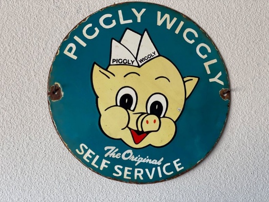 Metal Sign Piggly Wiggly Self Service