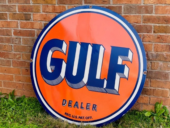 Porcelain Sign Gulf Dealer