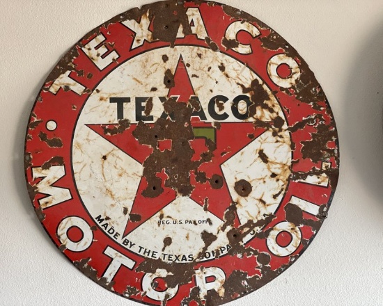 Metal Sign Texaco Motor Oil