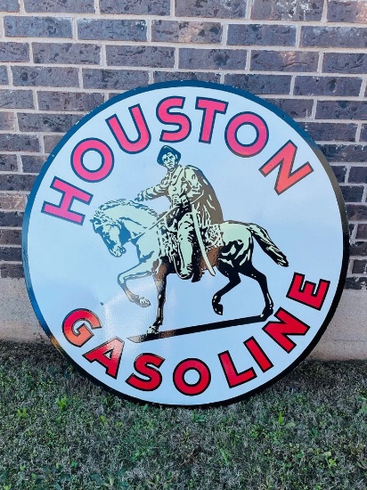 Porcelain Sign Houston Gasonline