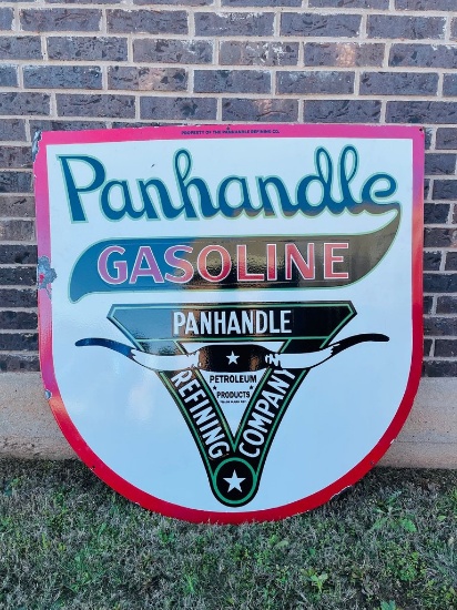 Porcelain Sign Panhandle Gasoline Refining Company