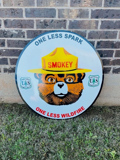 Porcelain Sign Smokey the Bear | Forest Service