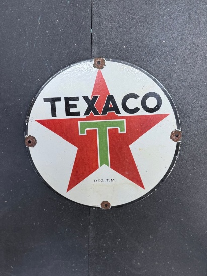 Porcelain Sign Texaco Motor Oil