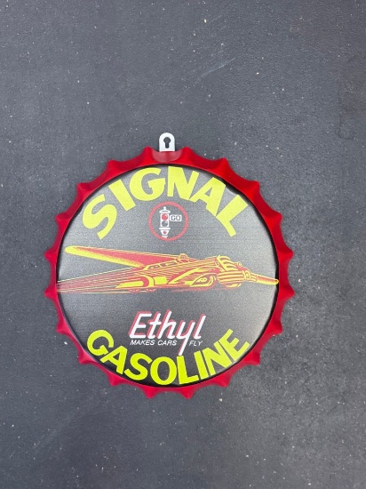 Metal Sign Bottle Cap Signal