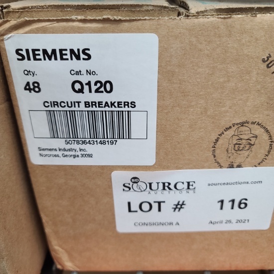 SIEMENS 20 AMP Single Pole Breakers