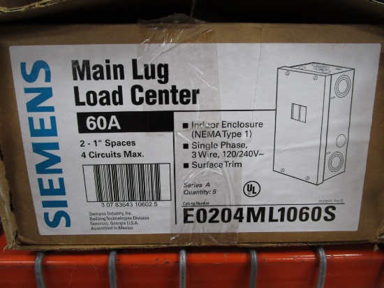 SIEMENS Main Lug Load Centers & Switches