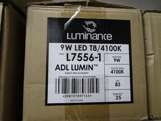 Luminance LED 9W T8 4800K Bulbs