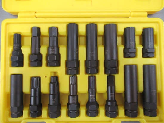 Topec 16 Piece Locking Wheel Nut Master Key Set