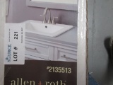 ALLEN + ROTH BATHROOM SINK WITH OVERFLOW DRAIN