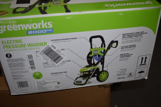 GREENWORKS ELECTRIC PRESSURE WASHER