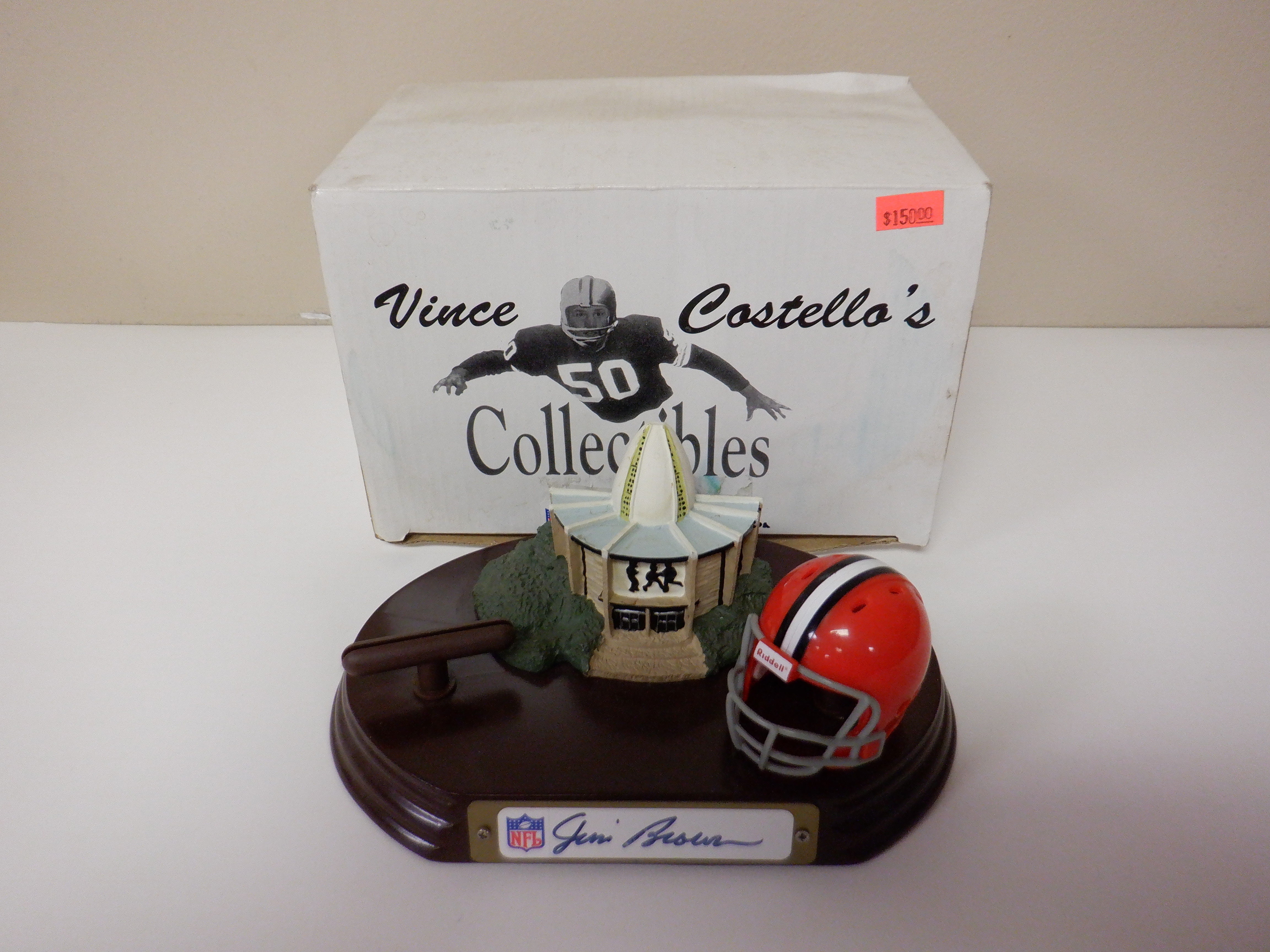 JIM BROWN SIGNED AUTOGRAPHED VINCE COSTELLO HOF