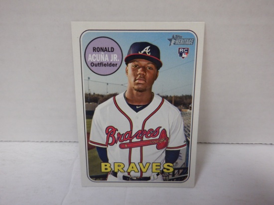 2018 TOPPS HERITAGE #580 RONALD ACUNA JR RC