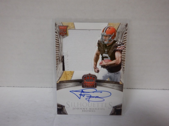 2014 CROWN ROYALE JOHNNY MANZIEL #201 SIGNED AUTO ROOKIE NUMBERED 154/299