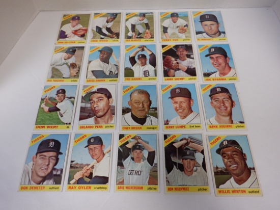 LOT OF 20 1966 TOPPS DETROIT TIGERS CARDS