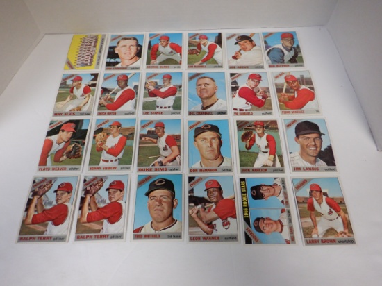 LOT OF 24 1966 TOPPS CLEVELAND INDIANS CARDS
