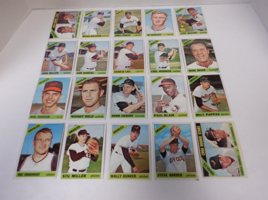 LOT OF 20 1966 TOPPS BALTIMORE ORIOLES CARDS