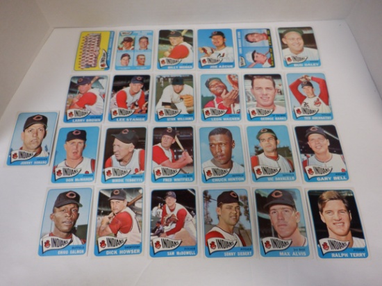 LOT OF 25 1965 TOPPS CLEVELAND INDIANS CARDS
