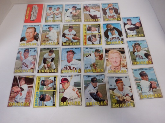 LOT OF 23 1967 TOPPS BALTIMORE ORIOLES CARDS