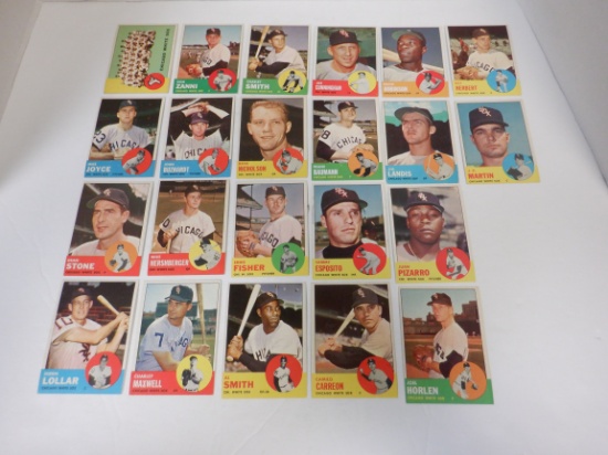 LOT OF 22 1963 TOPPS CHICAGO WHITE SOX CARDS