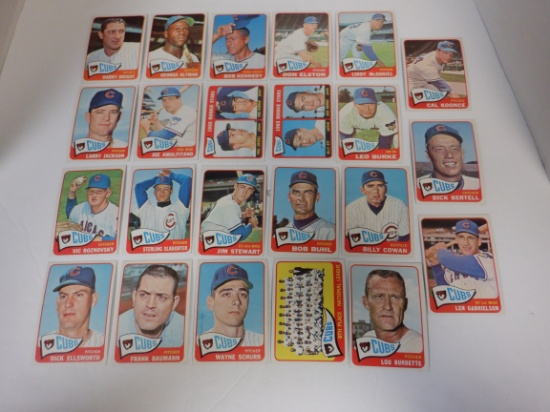 LOT OF 23 1965 TOPPS CHICAGO CUBS CARDS