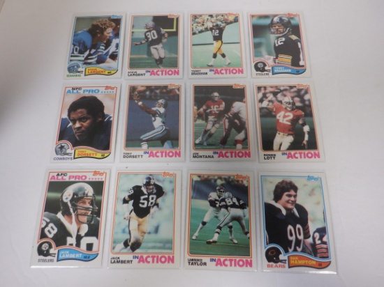 LOT OF 12 1982 TOPPS STAR FOOTBALL CARDS