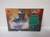 2012 TOPPS TRIPLE THREADS NICK FOLES SIGNED AUTO ROOKIE JERSEY #TTRAR-14 NUMBERED 9/75