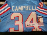 EARL CAMPBELL SIGNED AUTO JERSEY. JSA
