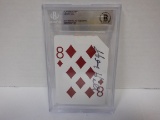 HENRY HILL SIGNED AUTO PLAYING CARD BECKETT COA