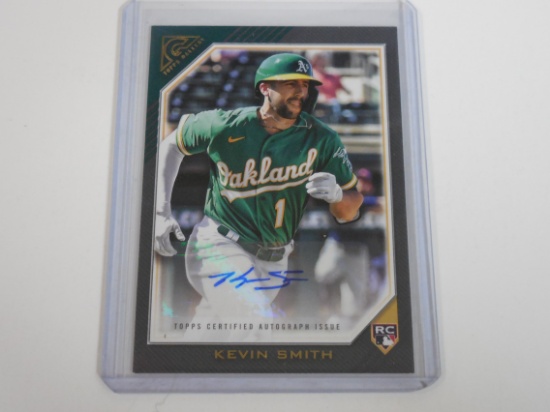 2022 TOPPS GALLERY KEVIN SMITH AUTOGRAPHED ROOKIE CARD ATHLETICS