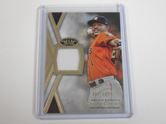 2020 TOPPS TIER ONE CARLOS CORREA GAME USED JERSEY CARD ASTROS
