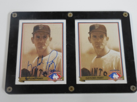 RARE 1991 UPPER DECK BASEBALL HEROES GAYLORD PERRY AUTHENTIC AUTOGRAPH