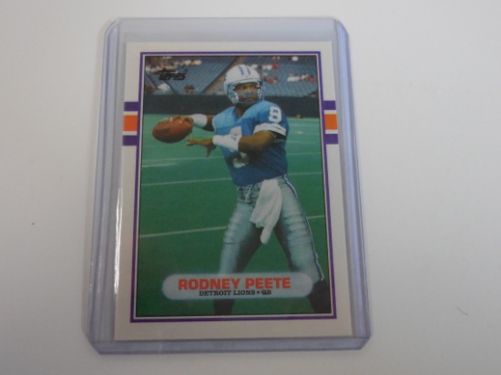 1989 TOPPS TRADED RODNEY PEETE ROOKIE CARD RC DETROIT LIONS