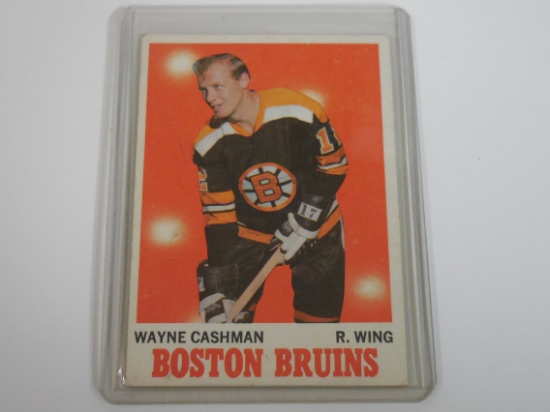 1970-71 TOPPS HOCKEY #7 WAYNE CASHMAN ROOKIE CARD BOSTON BRUINS RC