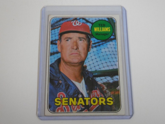 1969 TOPPS #650 TED WILLIAMS MANAGER CARD HIGH NUMBER SP