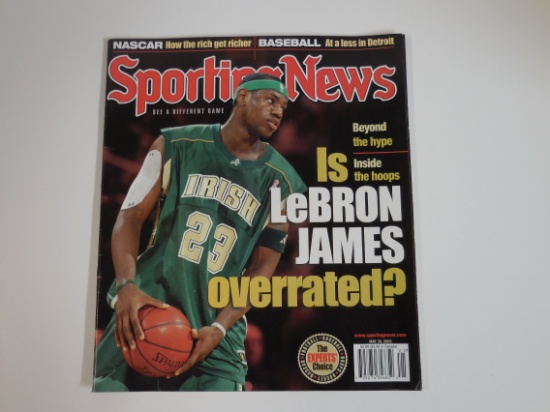 LEBRON JAMES MAY 2003 ROOKIE SPORTING NEWS MAGAZINE RC