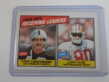 1987 TOPPS FOOTBALL NFL RECEIVING LEADERS TODD CHRISTENSEN JERRY RICE