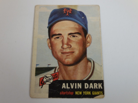 1953 TOPPS BASEBALL #109 ALVIN AL DARK NEW YORK GIANTS