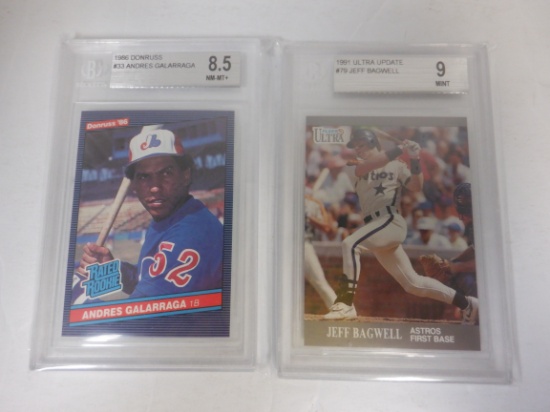 LOT OF 2 BASEBALL GRADED ROOKIE STAR CARDS