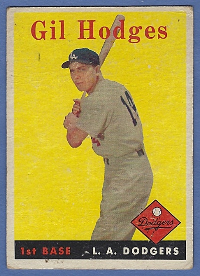 1958 Topps #162 Gil Hodges Los Angeles Dodgers