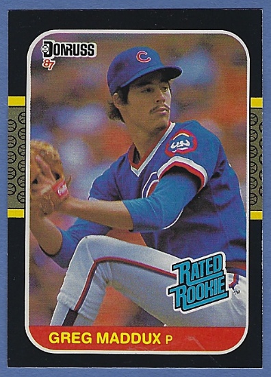 High Grade 1987 Donruss #36 Greg Maddux RC Chicago Cubs