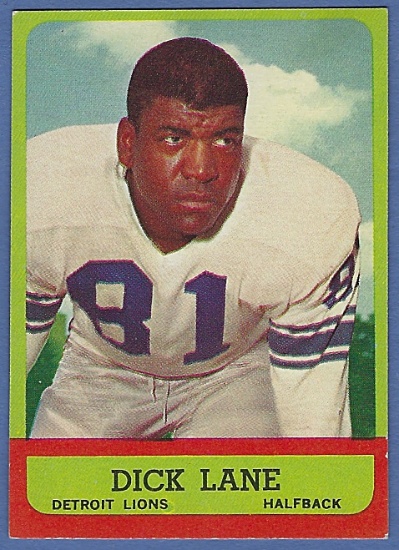 1963 Topps #32 Dick Lane Detroit Lions