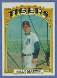 Sharp 1972 Topps #33 Billy Martin Detroit Tigers