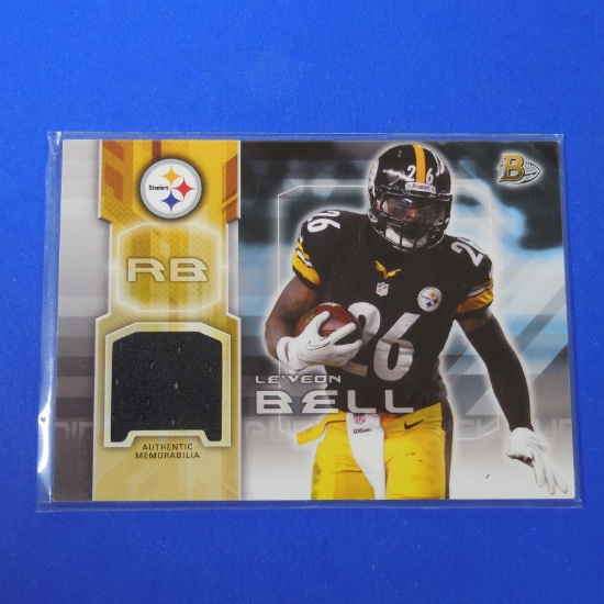 2014 BOWMAN FOOTBALL LE'VEON BELL JERSEY CARD PITTSBURGH STEELERS