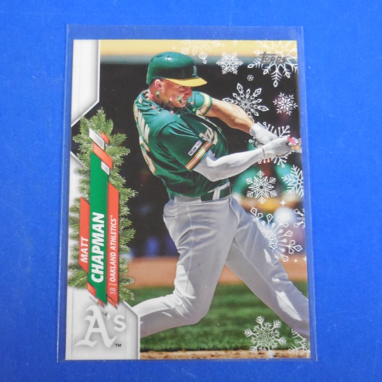 2020 TOPPS HOLIDAY MATT CHAPMAN SHORT PRINT VARIATION CHRISTMAS LIGHTS NECKLACE