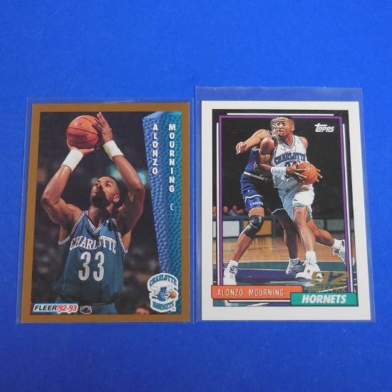 1992-93 FLEER AND TOPPS ALONZO MOURNING ROOKIE CARD LOT