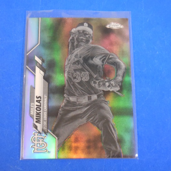 2020 TOPPS CHROME MILES MIKOLAS NEGATIVE REFRACTOR SSP CARDINALS