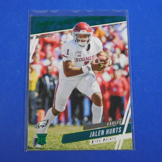 2020 PANINI PRESTIGE JALEN HURTS ROOKIE CARD GREEN FOIL EAGLES
