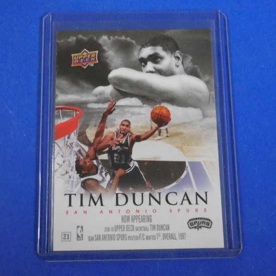 2009-10 UPPER DECK TIM DUNCAN NOW APPEARING SPURS
