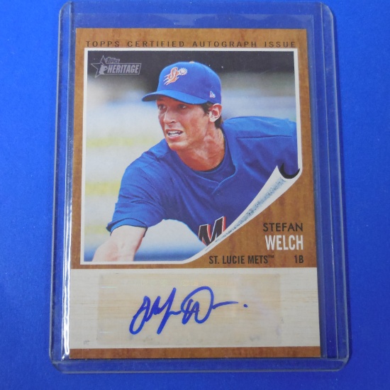 2011 TOPPS HERITAGE STEFAN WELCH AUTOGRAPHED ROOKIE CARD #D 310/861