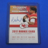 2017 AUTOGRAPH EXPRESS PATRICK MAHOMES CUSTOM FACSIMILE ROOKIE CARD CHIEFS